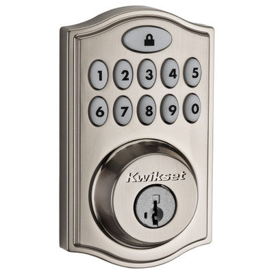 Kwikset SmartCode 914 Series Zigbee Deadbolt with Home Connect, Satin Nickel