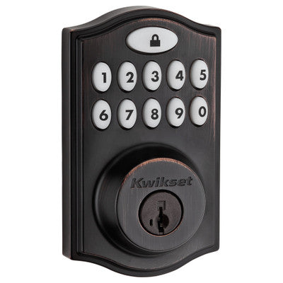 Kwikset SmartCode 914 Series Zigbee Deadbolt with Home Connect, Venetian Bronze