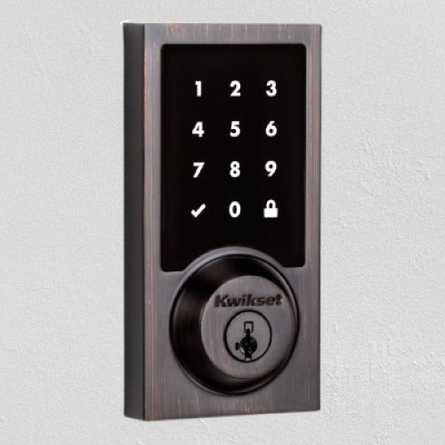 Kwikset SmartCode 910 Zigbee Traditional Style Deadbolt with Home Connect, Polished Brass
