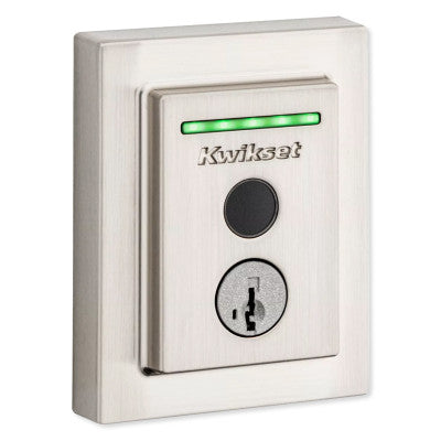 Kwikset Halo Touch Fingerprint Smart Lock, Wi-Fi, Contemporary with Deadbolt, Satin Nickel