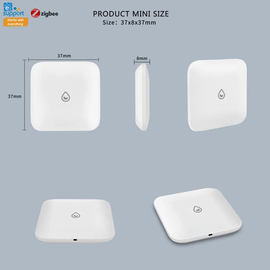 App Smart Zigbee Water Immersion Leak Sensor Remote Monitoring Water Overflow Alert Smart Home Decoration