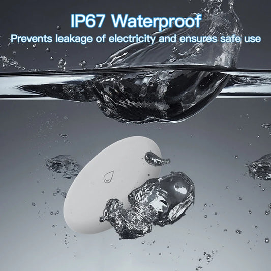 Hot Saleip67 Water Immersing Sensor Tuya Zigbee Flood Water Leak Detector Smart Alarm Security Soaking Sensor for Smart Home