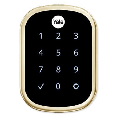 Yale Key-Free Touchscreen Deadbolt Assure Lock® SL, Connected by August, Lifetime Brass
