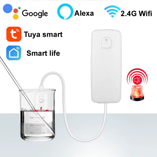 Tuya Water Leakage Alarm Detector Home Alarm Zigbee or WIFI Water Leak Sensor Water Overflow Protection System Smart Life APP
