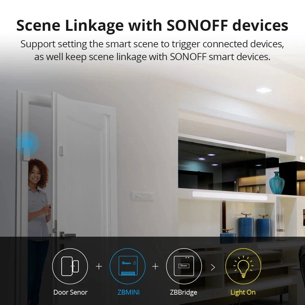 SONOFF ZB MINI Zigbee 3.0 DIY Smart Switch Two Way Switch APP Remote Control Works With Smartthing/ Hue Hub/ SONOFF ZB Bridge