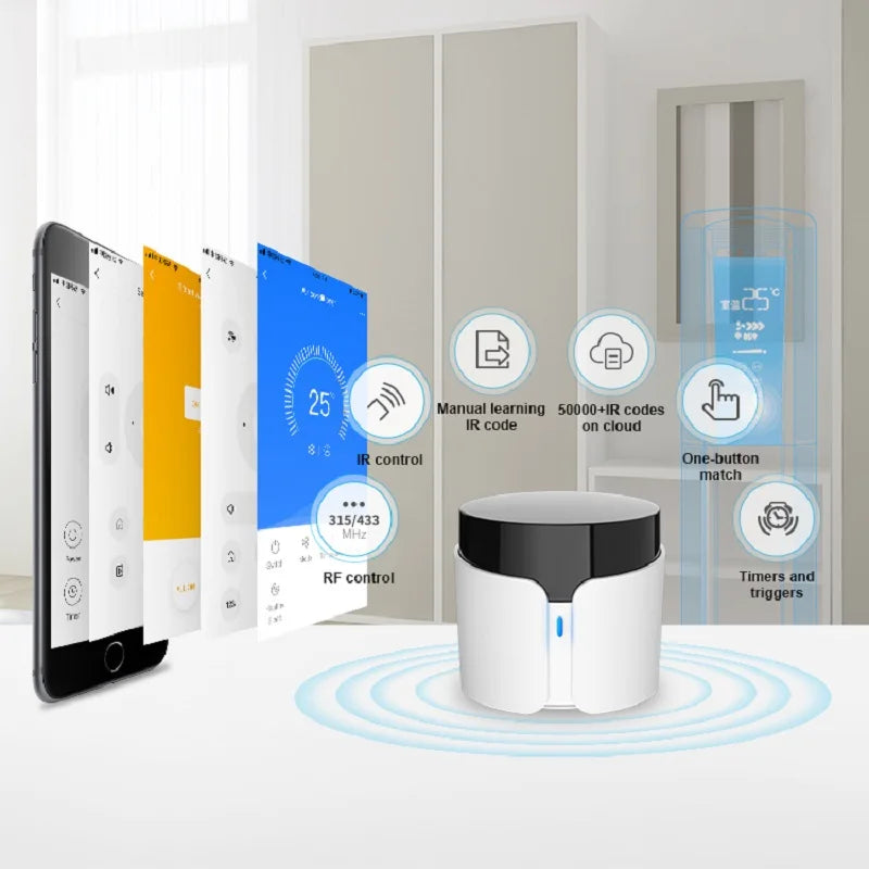 Bestcon RM4C mini RM4C pro Universal Wifi IR RF Remote Control Compatible Alexa Google Assistant For TV Use Broadlink APP