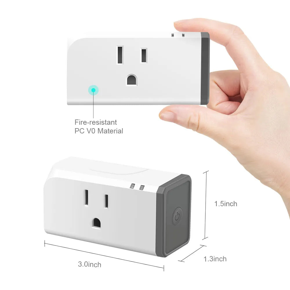 1-4PCS SONOFF S31 US Mini Wifi Socket 15A Smart Power Outlets Switch Timing Plug Power Consumption Measure Monitor Energy Usage
