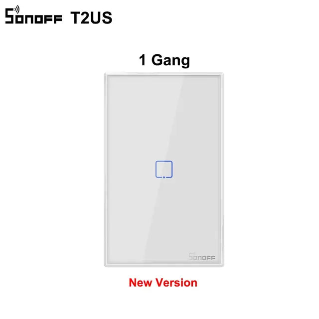 Sonoff T2 US Smart Wifi Wall Light Switch 1 2 3 Gang Touch/WiFi/433 RF/APP Remote Smart Home Wall Touch Switch Works with Alexa
