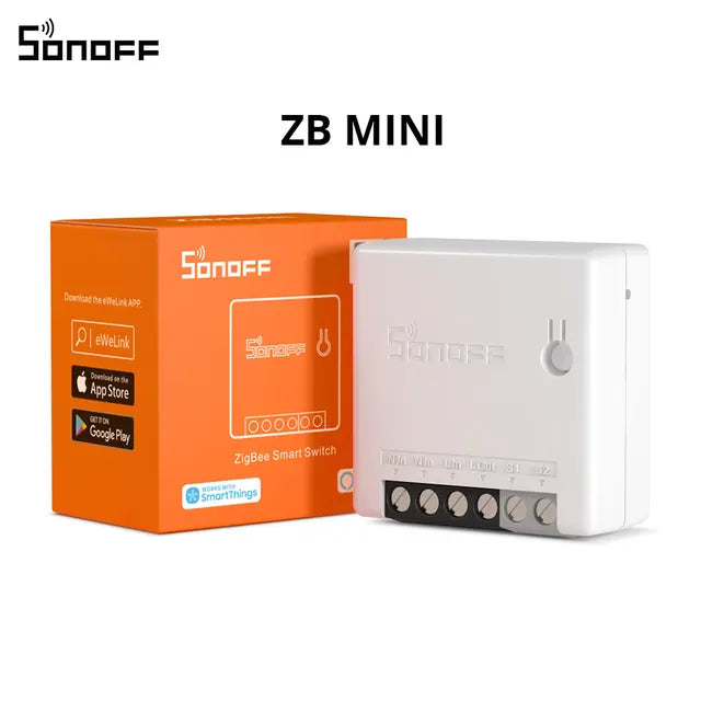 SONOFF ZB MINI Zigbee 3.0 DIY Smart Switch Two Way Switch APP Remote Control Works With Smartthing/ Hue Hub/ SONOFF ZB Bridge