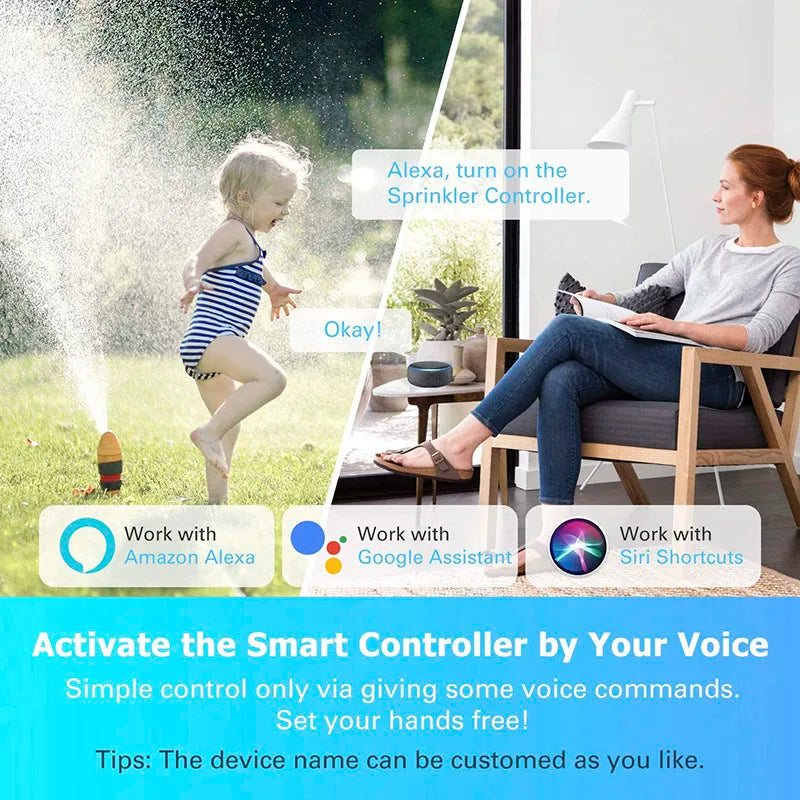 WIFI Connect Smart Watering Timer Garden Irrigation Controller Waterproof Water Valve Irrigation Timer Smart Watering System