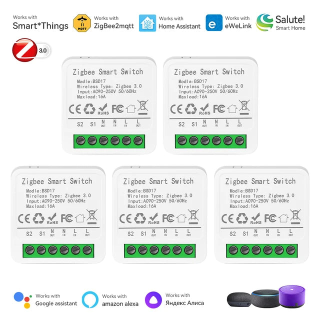 EWeLink App Mini ZigBee3.0 Smart Switch Automation Switch Breaker For SmartThings Alice Alexa Google Home Assistant Zigbee2MQTT
