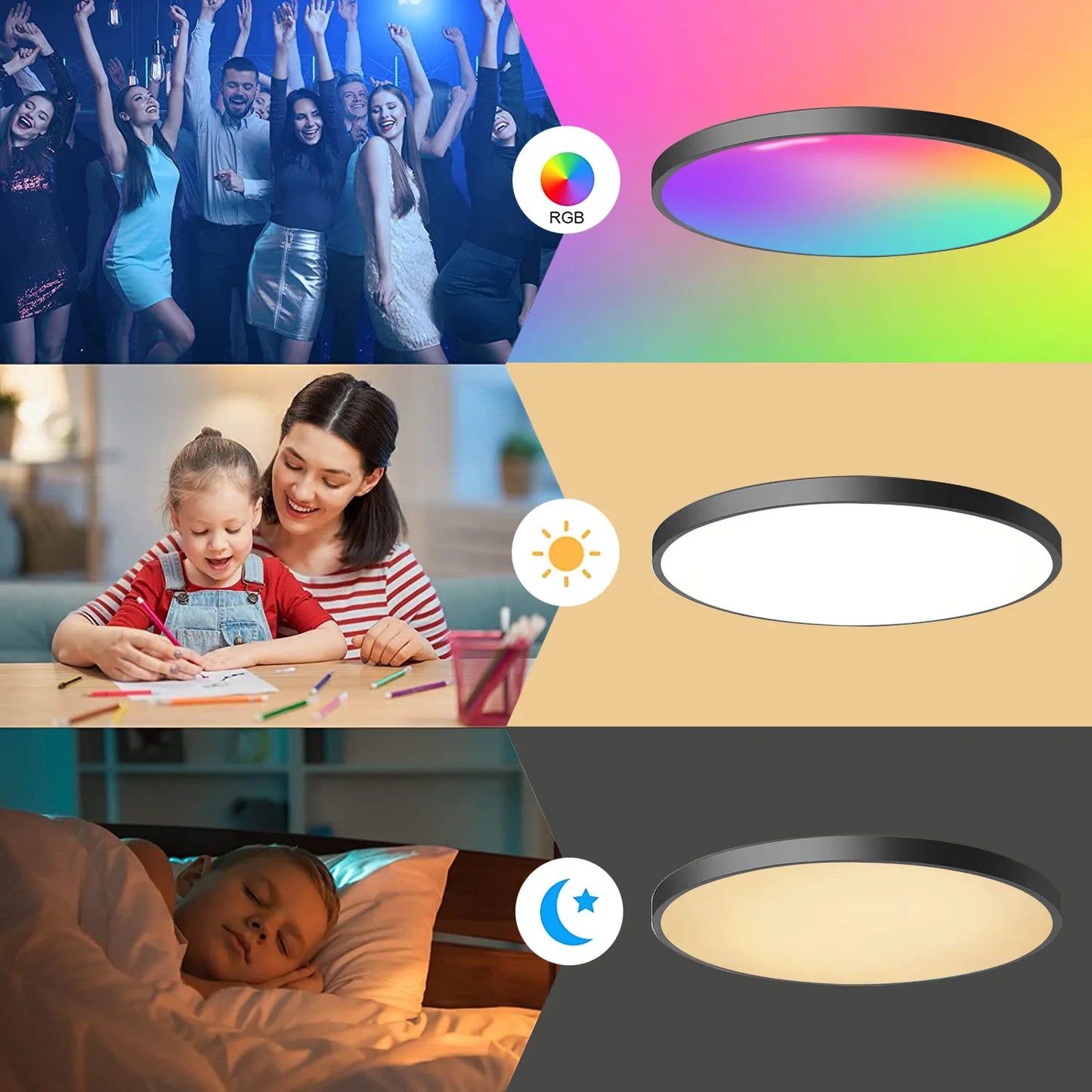 HomeKit CozyLife WiFi Ceiling Lamp Modern Nordic Round Light Smart Dimmable Interior Lighting Work With Alexa Google SmartThings