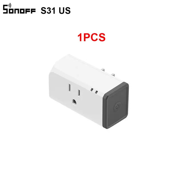 1-4PCS SONOFF S31 US Mini Wifi Socket 15A Smart Power Outlets Switch Timing Plug Power Consumption Measure Monitor Energy Usage