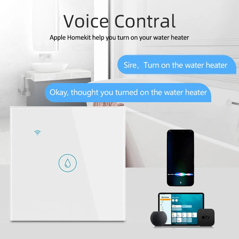 40A Homekit Smart Wifi Water Heater Boiler Touch Switch Air Conditioner Light Timing EU Us Brazil Wall App For Alexa Google Home