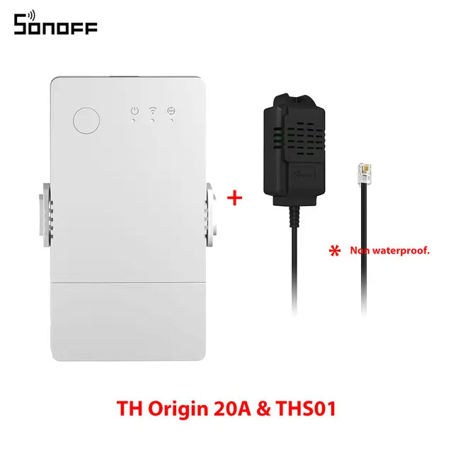 SONOFF TH Origin Wifi Switch Smart Home Controller Temperature Humidity Monitor Switch 20A Max SONOFF TH10/16 Upgrade Version
