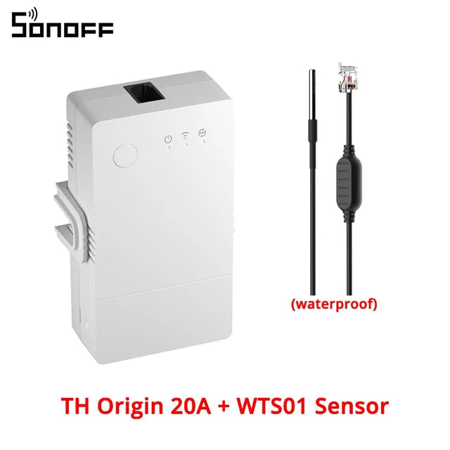 SONOFF TH Origin Wifi Switch Smart Home Controller Temperature Humidity Monitor Switch 20A Max SONOFF TH10/16 Upgrade Version