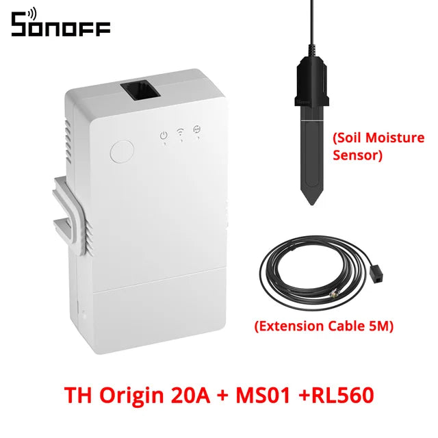 SONOFF TH Origin Wifi Switch Smart Home Controller Temperature Humidity Monitor Switch 20A Max SONOFF TH10/16 Upgrade Version