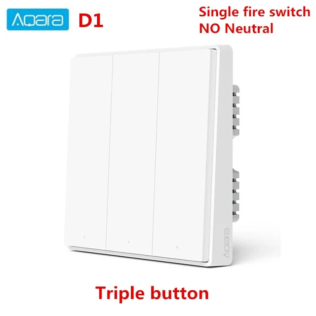 Aqara Smart Wall Switch D1 Zigbee Wireless Remote Control Light Switch Key Neutral Fire Wire For xiaomi mi home homekit