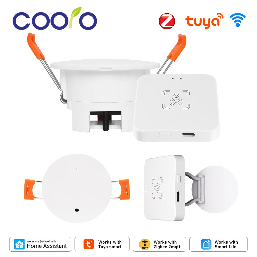 Tuya ZigBee Wireless MmWave Human Presence Motion Sensor With Luminance/Distance Detection Radar PIR Sensor For Home Automation