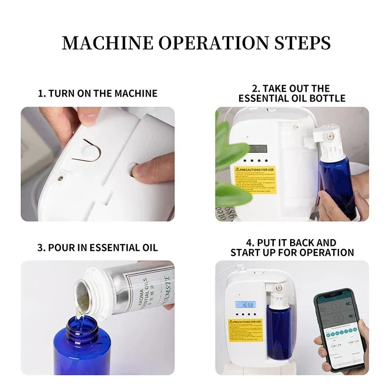 NAMSTE 1000m³ cover Aroma Oil Diffuser Home Electric diffuser Essential Oils Fragrance Diffuser Machine Automatic Air Freshener