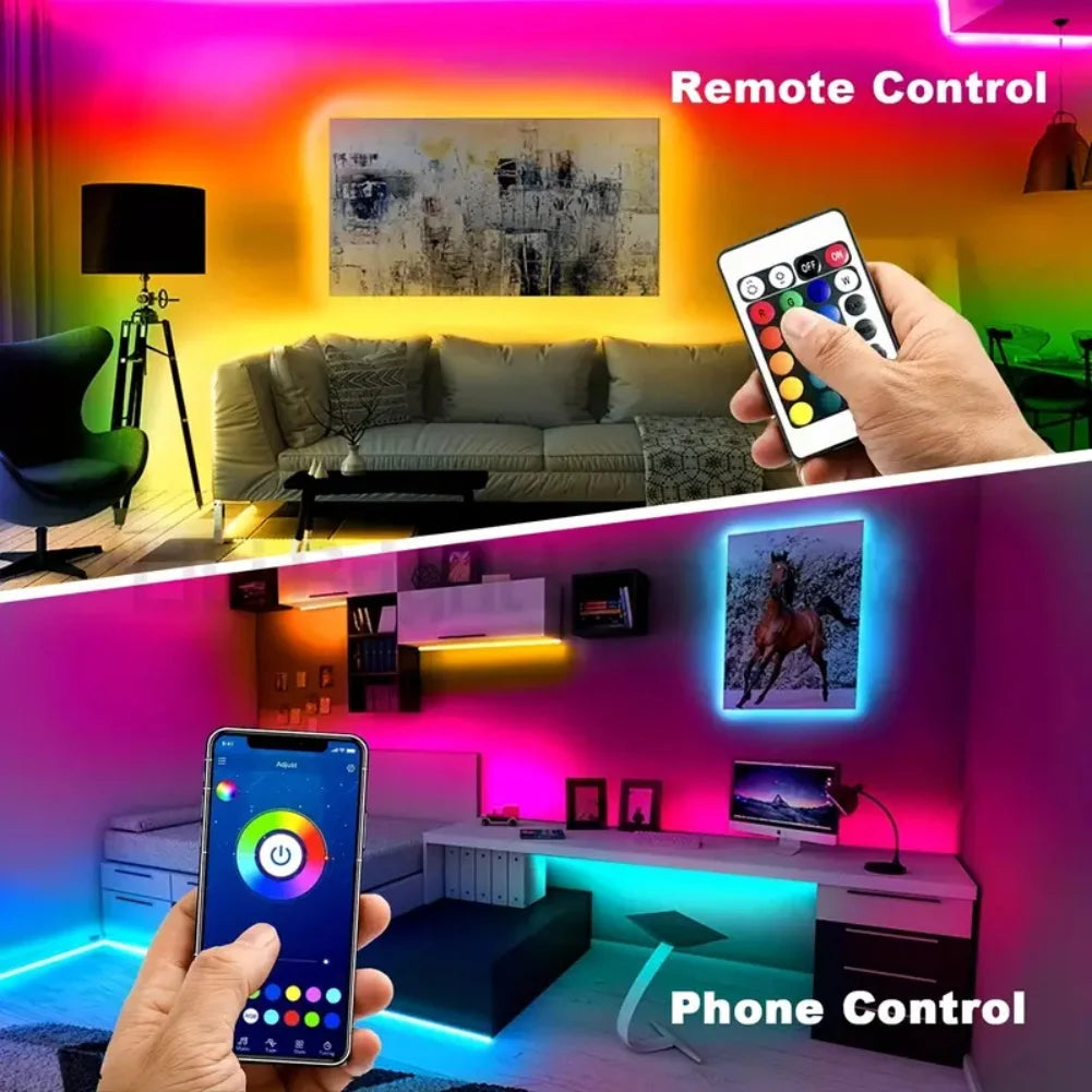 30LED 3M Smart TV Strip Lights Wire RGB Music Sync Remote and APP Control 5V USB Holiday For TV Backlight Indoor Room Decor