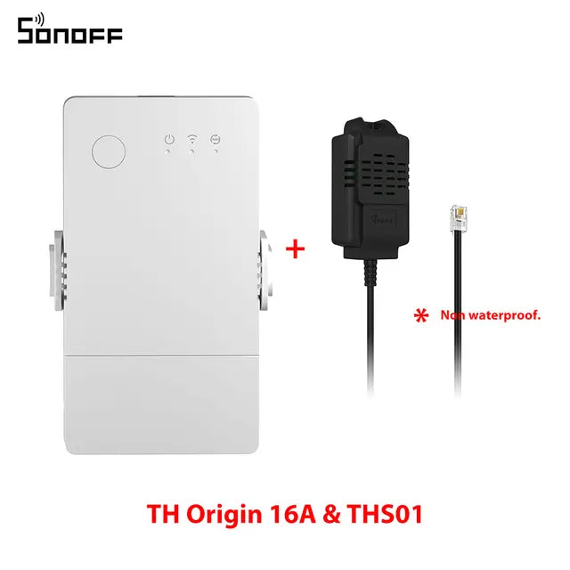 SONOFF TH Origin Wifi Switch Smart Home Controller Temperature Humidity Monitor Switch 20A Max SONOFF TH10/16 Upgrade Version