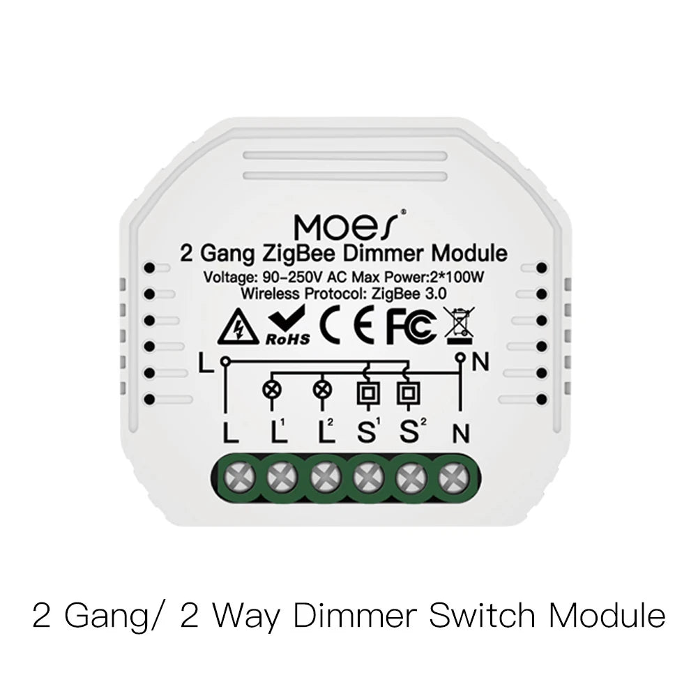 MOES Tuya ZigBee 3.0 Smart Light Switch Relay Module 1/2/3 Gang Smart Life/Tuya App Control, Works with Alexa Google Home Yandex