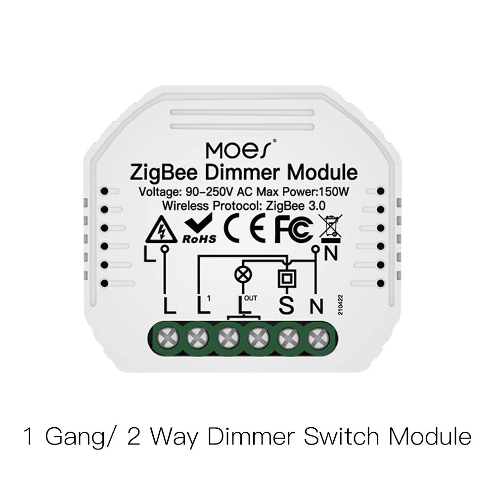 MOES Tuya ZigBee 3.0 Smart Light Switch Relay Module 1/2/3 Gang Smart Life/Tuya App Control, Works with Alexa Google Home Yandex
