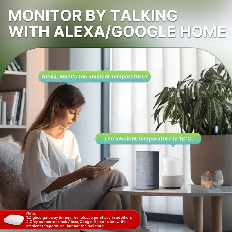 MOES Tuya Smart ZigBee Soil Temperature Meter Moisture Humidity Sensor Plant Monitor Detector Garden Automation Irrigation
