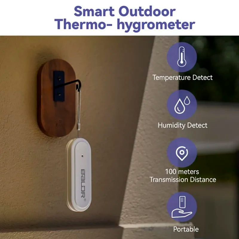 Smart WiFi Temperature Humidity Sensor APP Remote Home Indoor Outdoor Hygrometer Thermometer IP54 Waterproof