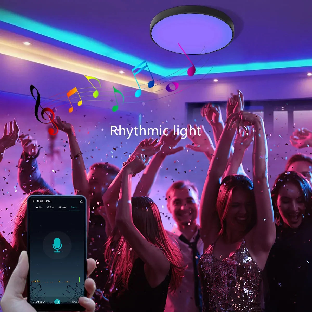 HomeKit CozyLife WiFi Ceiling Lamp Modern Nordic Round Light Smart Dimmable Interior Lighting Work With Alexa Google SmartThings