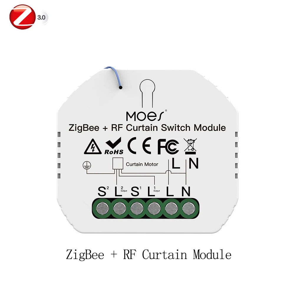 MOES Tuya ZigBee 3.0 Smart Light Switch Relay Module 1/2/3 Gang Smart Life/Tuya App Control, Works with Alexa Google Home Yandex