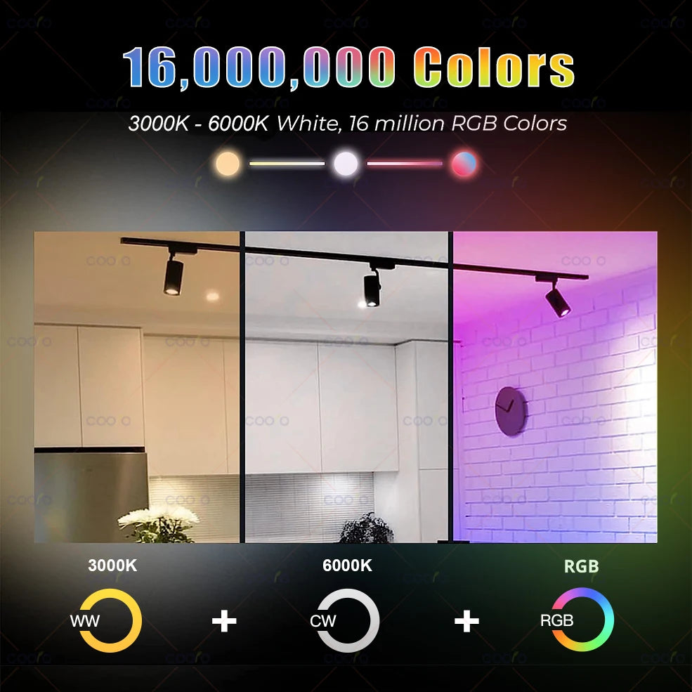 COOLO ZigBee GU10 WiFi Smart LED Light Bulb RGB C+W 5W Dimmable Lamps EWelink APP Control Spotlight Bulb Works With Alexa Google