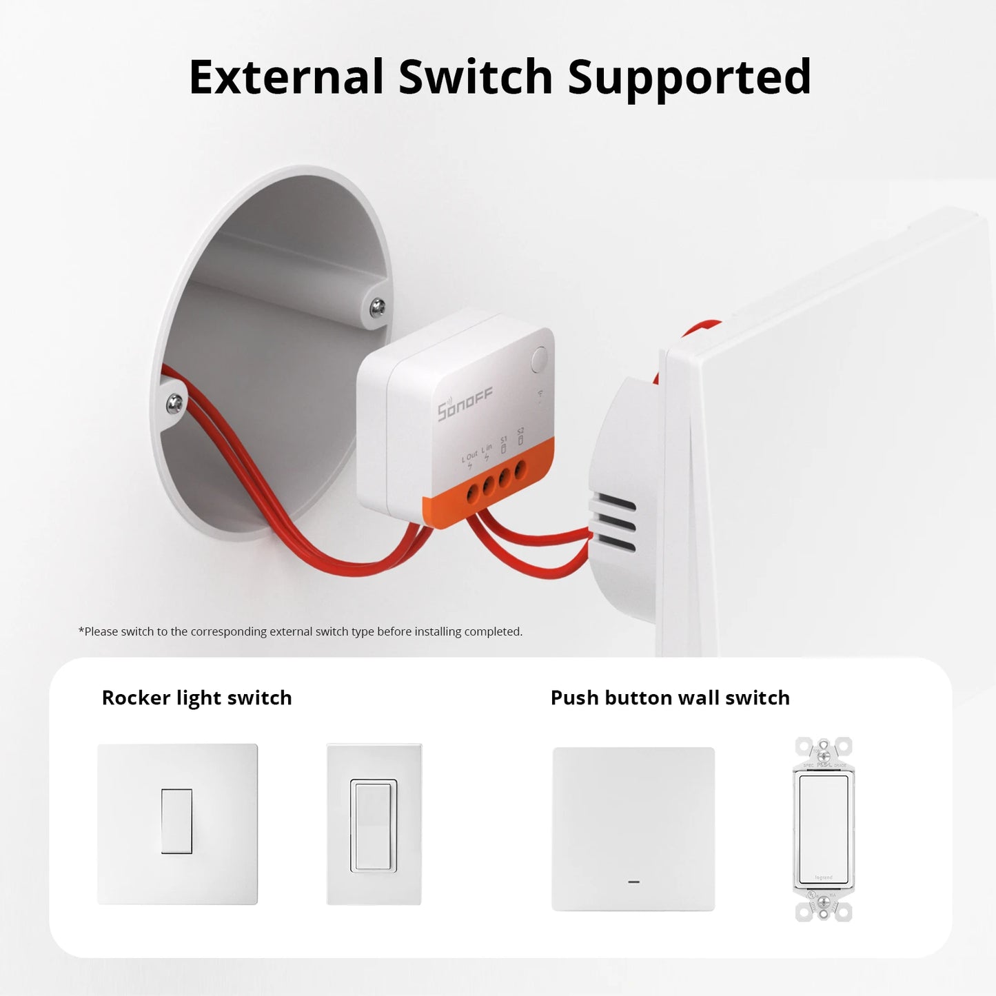 SONOFF ZBMINIL2 No Neutral Wire Required Smart Home Zigbee MINI 2 Way Switch Wireless eWeLink APP/Voice Control Switch Module