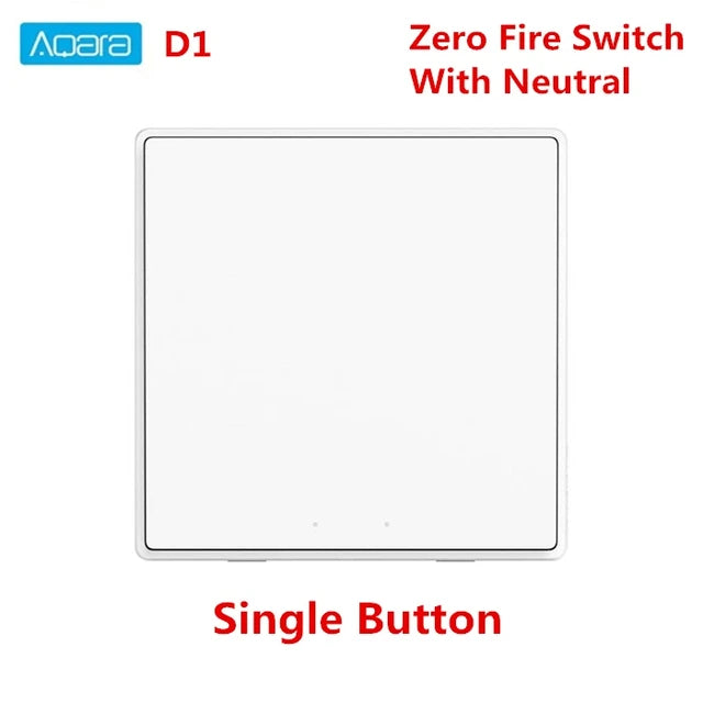 Aqara Smart Wall Switch D1 Zigbee Wireless Remote Control Light Switch Key Neutral Fire Wire For xiaomi mi home homekit