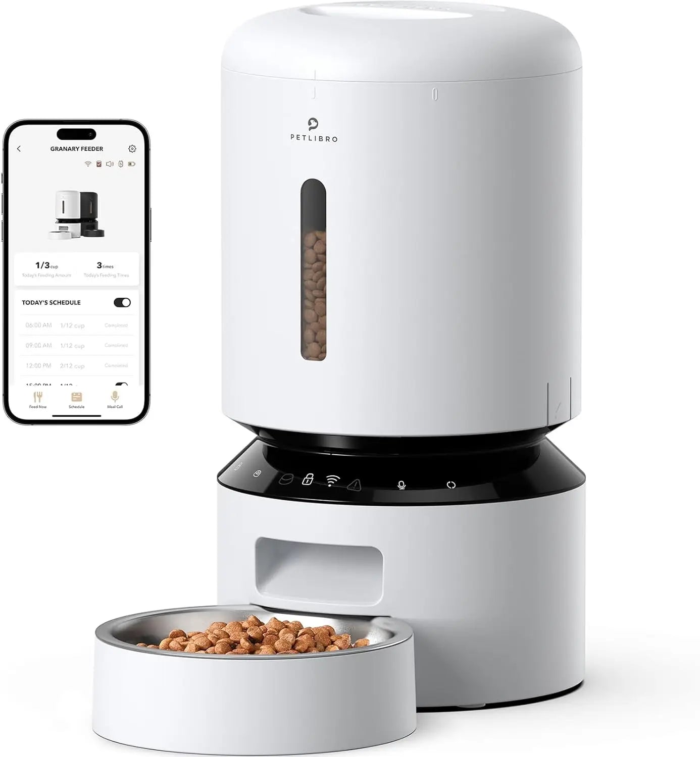 Automatic Cat Feeder, 5G WiFi Automatic Pet Feeder with Freshness Preservation, 5L Timed Cat Feeders with Low Food Sensor