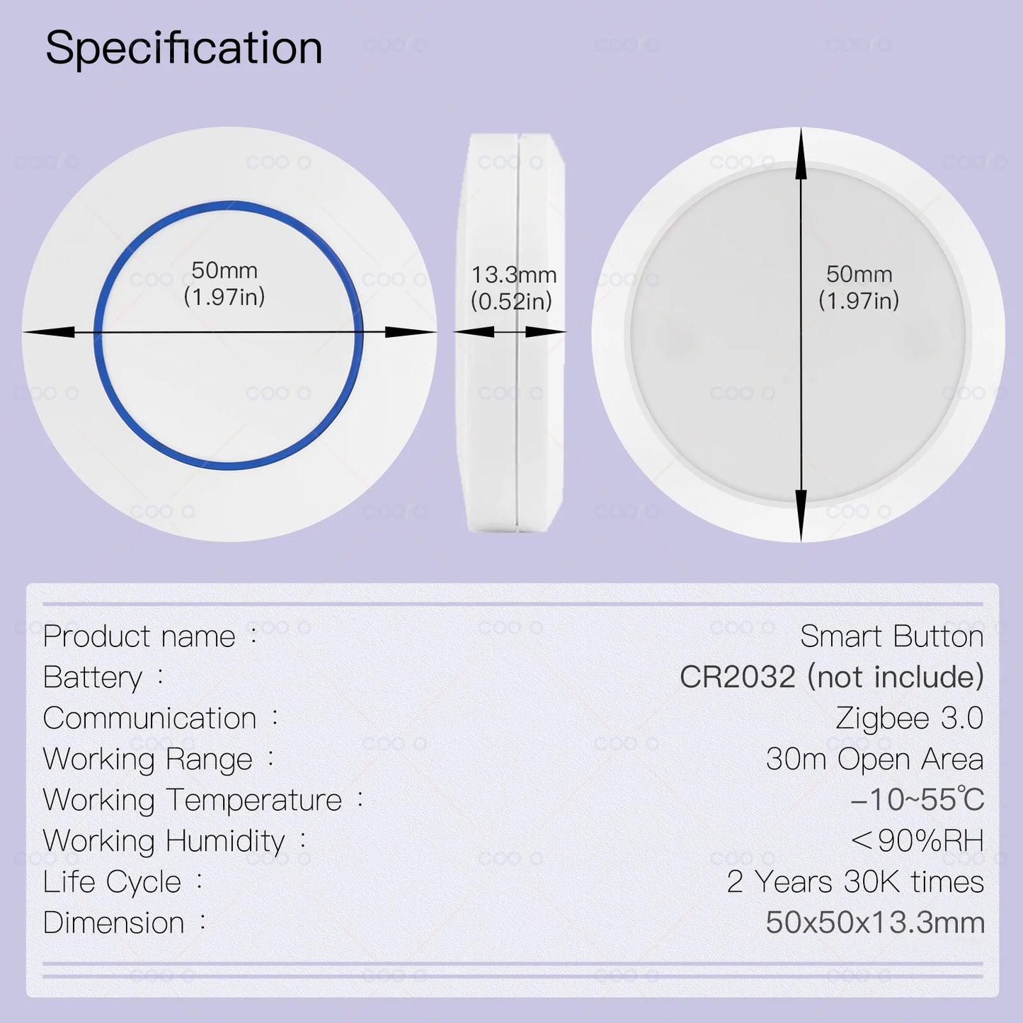 Ewelink Smart Zigbee 3.0 Switch Push Button Switch Wireless Smart Home On Off Key Remote Controller Automation Scenario Switch