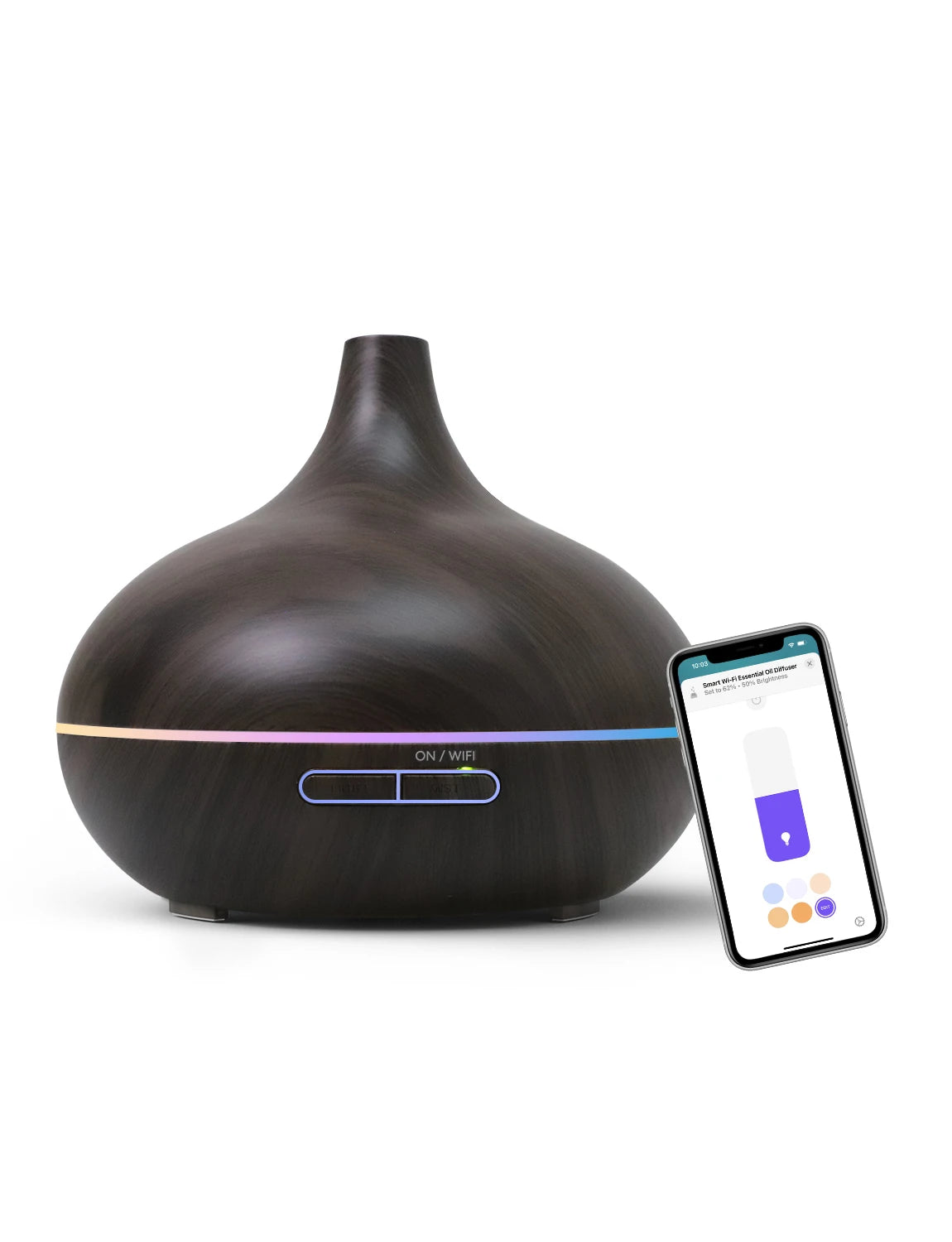 Meross Smart WiFi Wooden Essential Oil Diffuser Air Humidifier Voice Control Humificador For Bedroom Home Plants Support HomeKit
