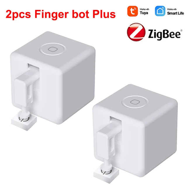 Tuya Zigbee Smart Finger bot Plus Switch Button Pusher Touch Arms Bluetooth Finger Robot Work with Alexa Google Alice Smart Life
