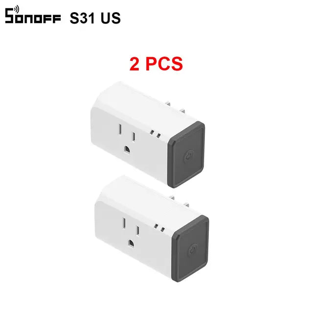 1-4PCS SONOFF S31 US Mini Wifi Socket 15A Smart Power Outlets Switch Timing Plug Power Consumption Measure Monitor Energy Usage