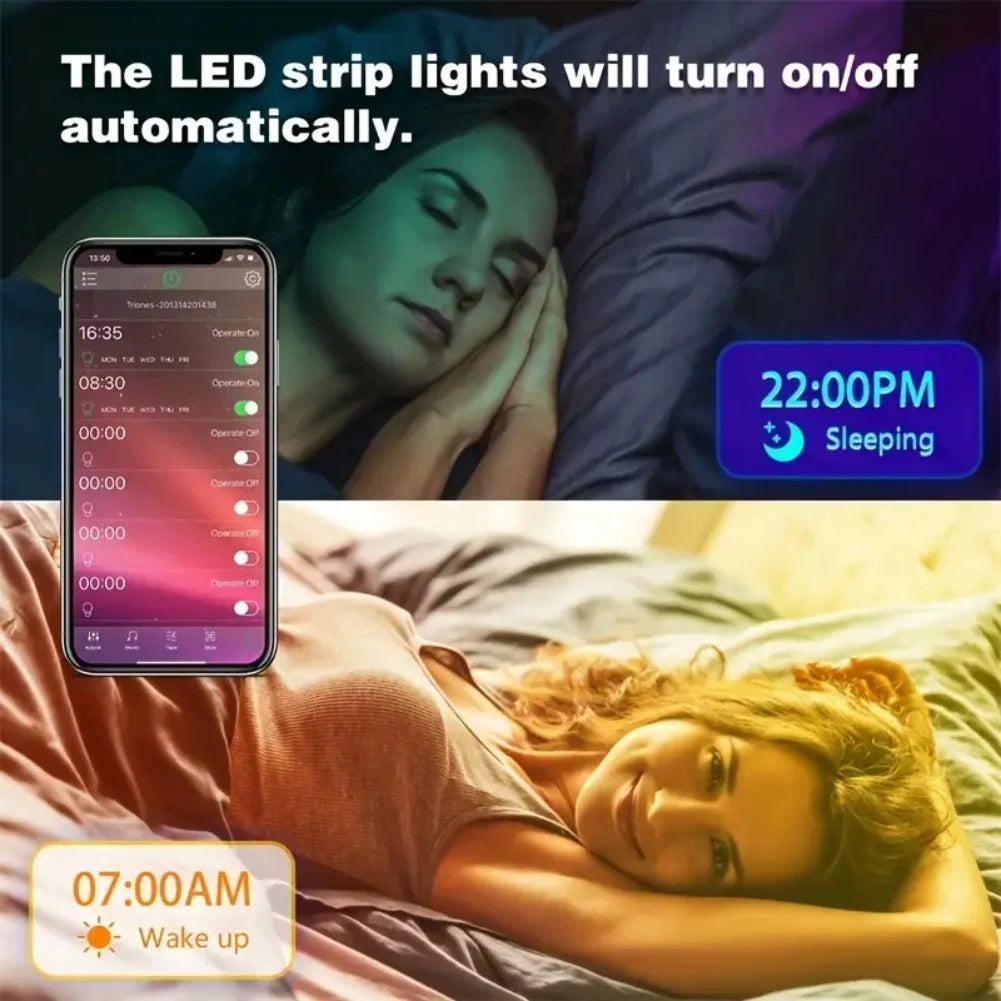 30LED 3M Smart TV Strip Lights Wire RGB Music Sync Remote and APP Control 5V USB Holiday For TV Backlight Indoor Room Decor