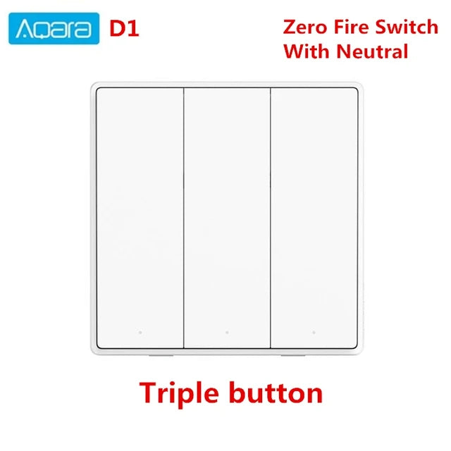 Aqara Smart Wall Switch D1 Zigbee Wireless Remote Control Light Switch Key Neutral Fire Wire For xiaomi mi home homekit