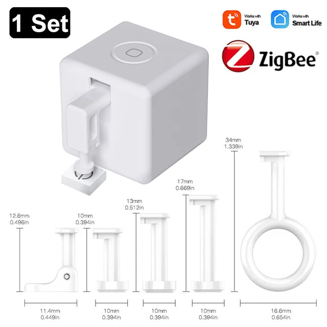 Tuya Zigbee Smart Finger bot Plus Switch Button Pusher Touch Arms Bluetooth Finger Robot Work with Alexa Google Alice Smart Life