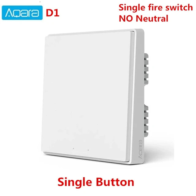 Aqara Smart Wall Switch D1 Zigbee Wireless Remote Control Light Switch Key Neutral Fire Wire For xiaomi mi home homekit
