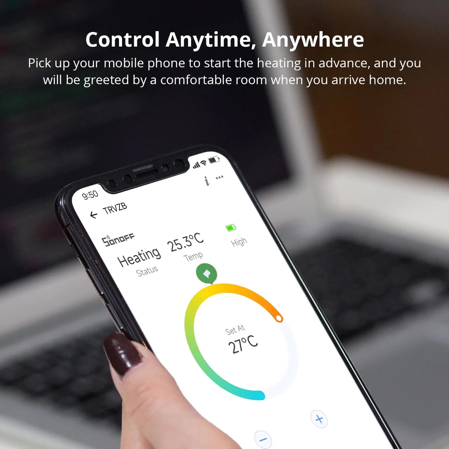 SONOFF TRVZB Zigbee Thermostatic Radiator Valve Smart Home eWeLink App Remote Control Works with SONOFF ZB Bridge-P/ ZBDongle-P