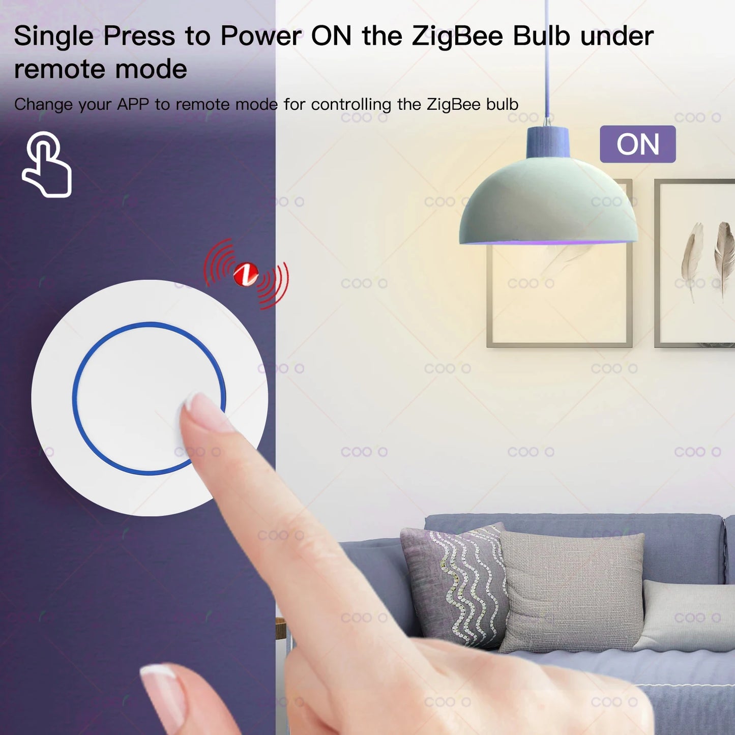 Ewelink Smart Zigbee 3.0 Switch Push Button Switch Wireless Smart Home On Off Key Remote Controller Automation Scenario Switch