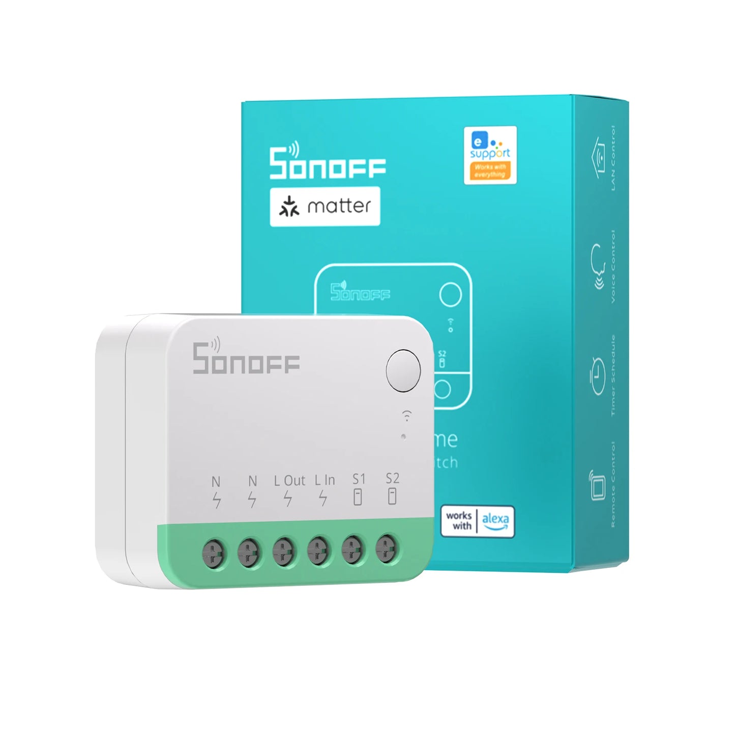 SONOFF MINIR4M Wifi Smart Switch Matter Wireless Controller Wi-Fi Universal Breaker Smart Home Works with Alexa Google Home