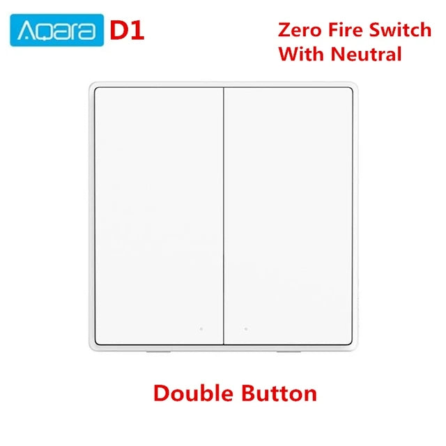 Aqara Smart Wall Switch D1 Zigbee Wireless Remote Control Light Switch Key Neutral Fire Wire For xiaomi mi home homekit