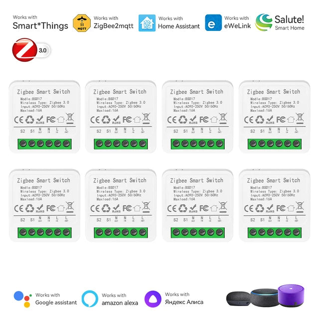 EWeLink App Mini ZigBee3.0 Smart Switch Automation Switch Breaker For SmartThings Alice Alexa Google Home Assistant Zigbee2MQTT