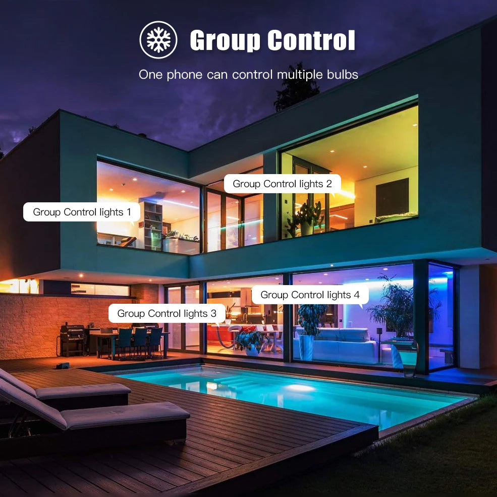 COOLO ZigBee GU10 WiFi Smart LED Light Bulb RGB C+W 5W Dimmable Lamps EWelink APP Control Spotlight Bulb Works With Alexa Google